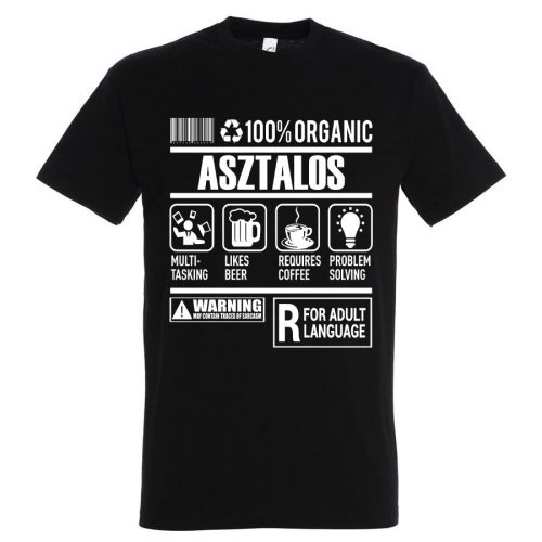 Asztalos organic póló