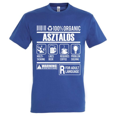 Asztalos organic póló