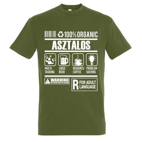 Asztalos organic póló