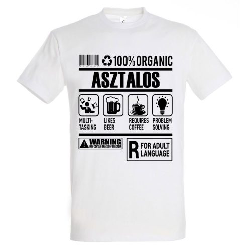 Asztalos organic póló