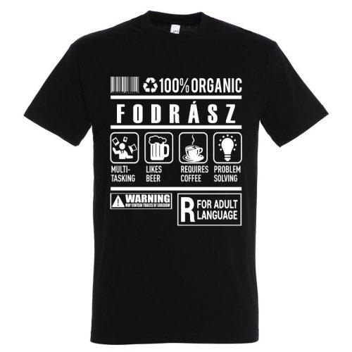 Fodrász organic póló