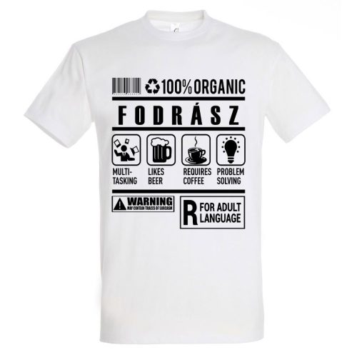 Fodrász organic póló