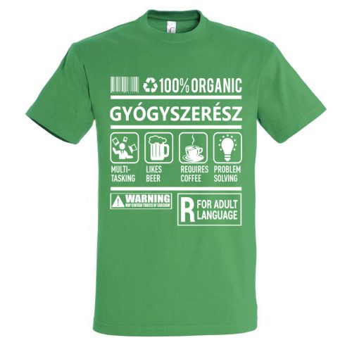 Gyógyszerész organic póló