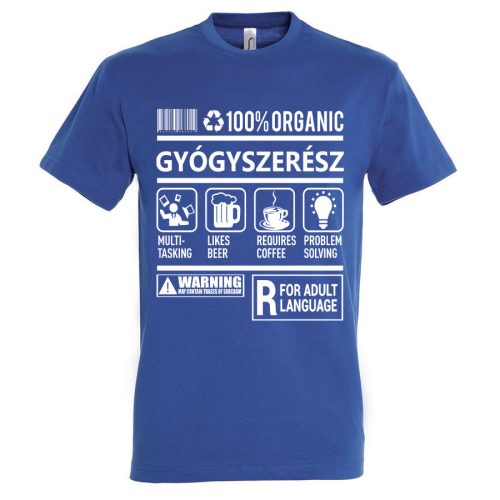 Gyógyszerész organic póló