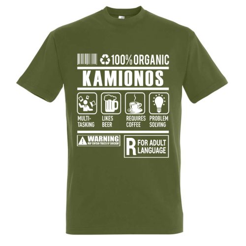 Kamionos organic póló