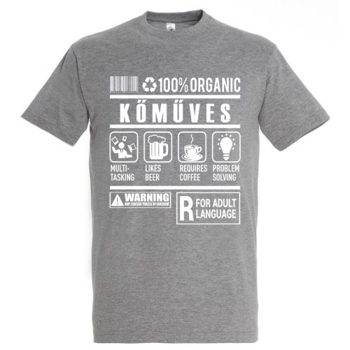 Kőműves organic póló