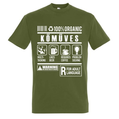 Kőműves organic póló