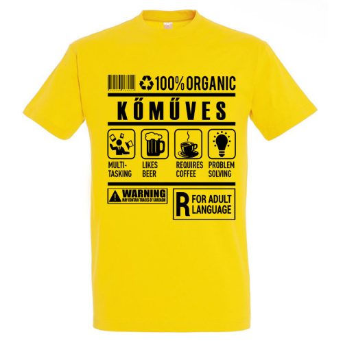 Kőműves organic póló