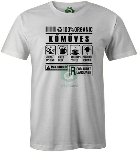 Kőműves organic póló