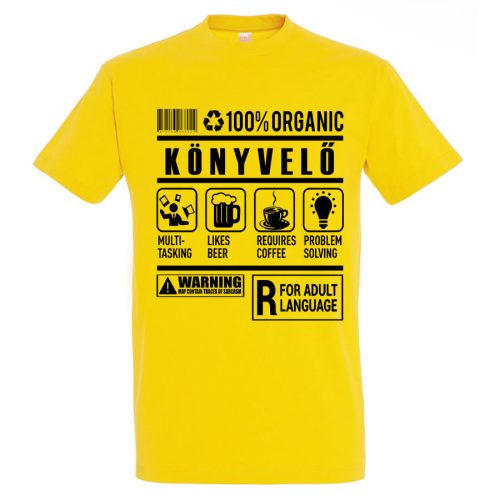 Könyvelő organic póló