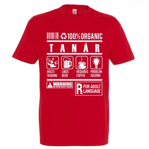 Tanár organic póló
