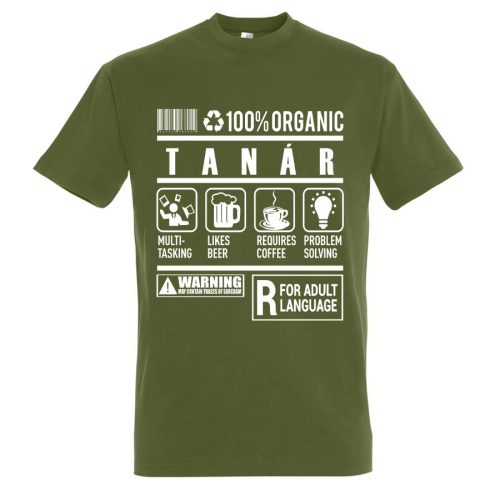 Tanár organic póló