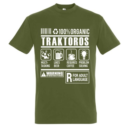 Traktoros organic póló