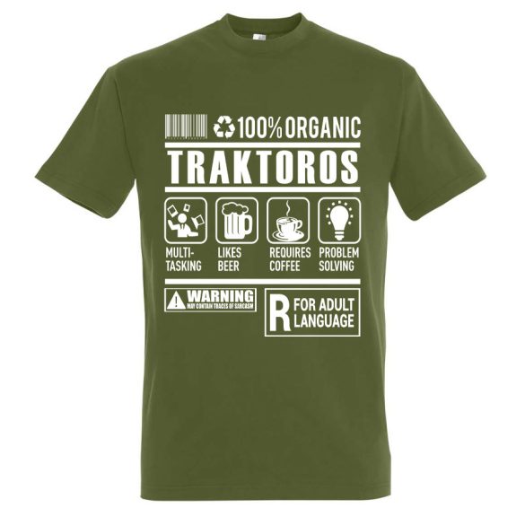 Traktoros organic póló