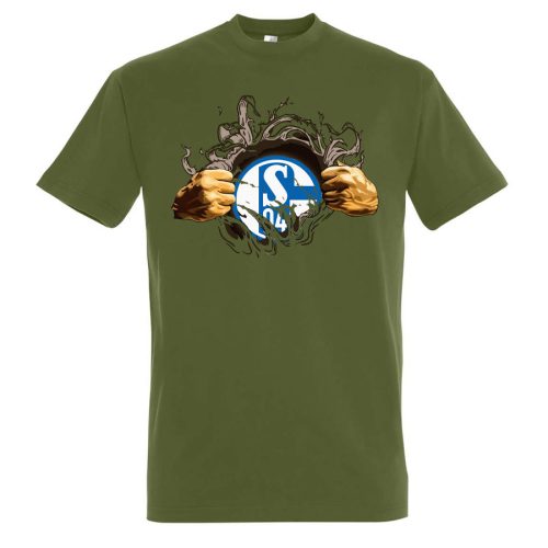 Schalke tépett póló
