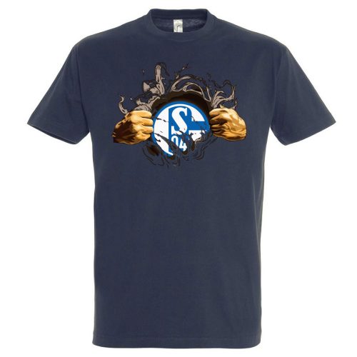 Schalke tépett póló