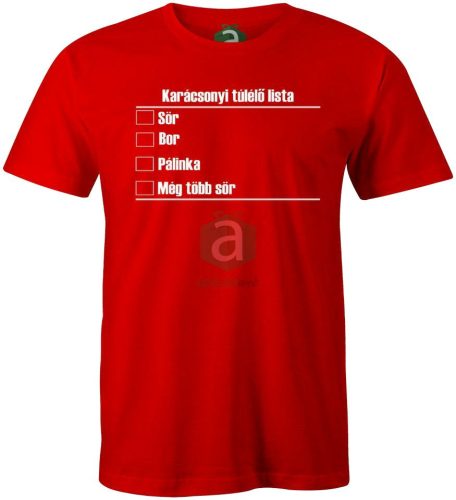 Karácsonyi túlélő lista póló