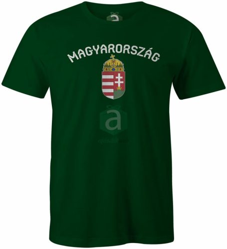 Magyarország címeres sötétzöld póló