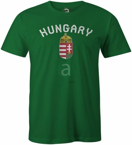 Hungary címeres zöld póló