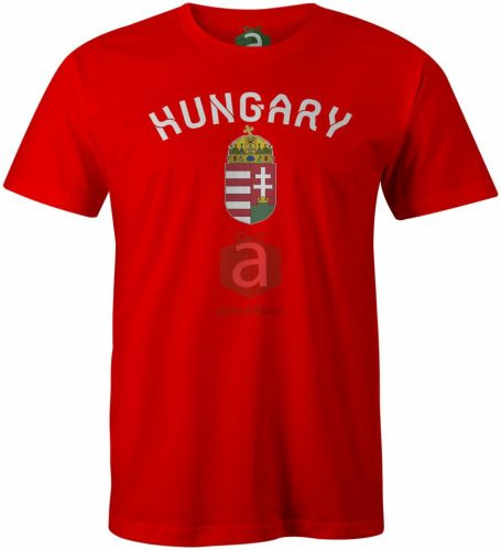 Hungary címeres piros póló