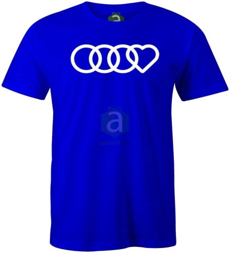 Audi szív XL-es royalkék póló