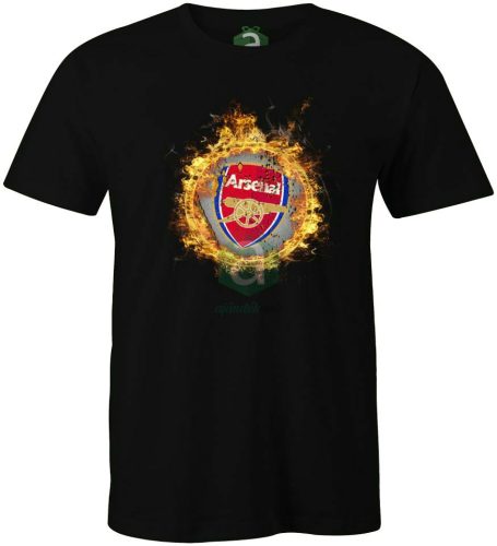 Arsenal fire L-es fekete póló