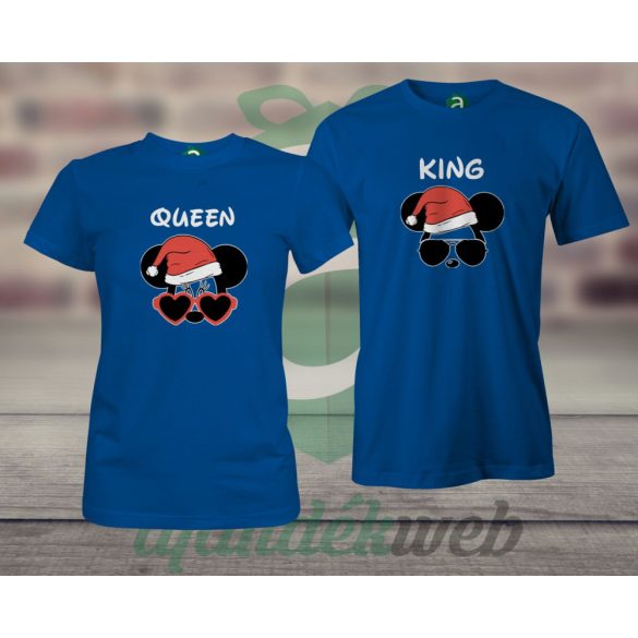 Queen & King karácsonyi páros pólók