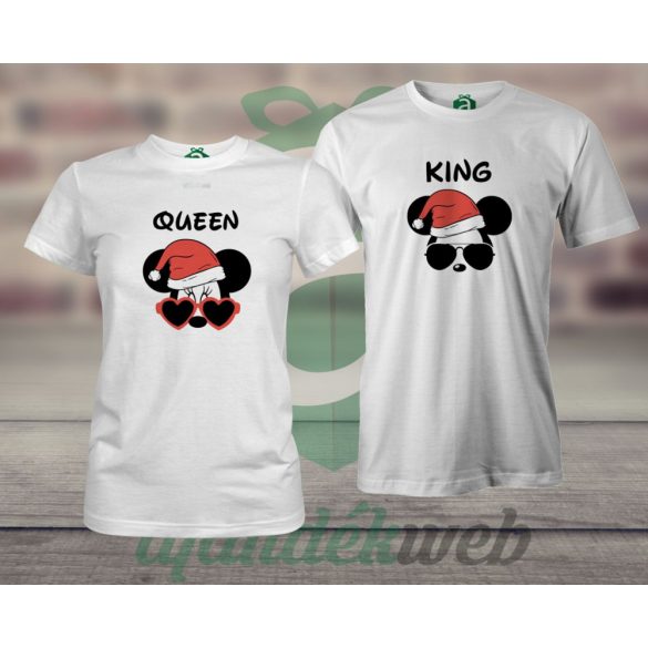 Queen & King karácsonyi páros pólók