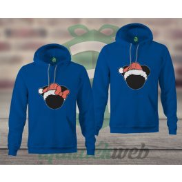 Minnie Mickey karácsonyi páros kapucnis pulóver 