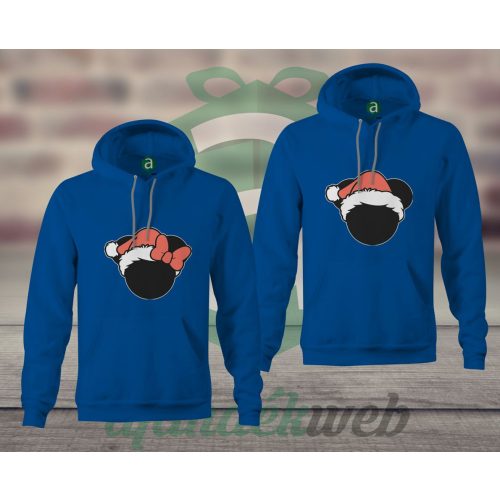 Minnie Mickey karácsonyi páros kapucnis pulóver 