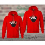 Minnie Mickey karácsonyi páros kapucnis pulóver 