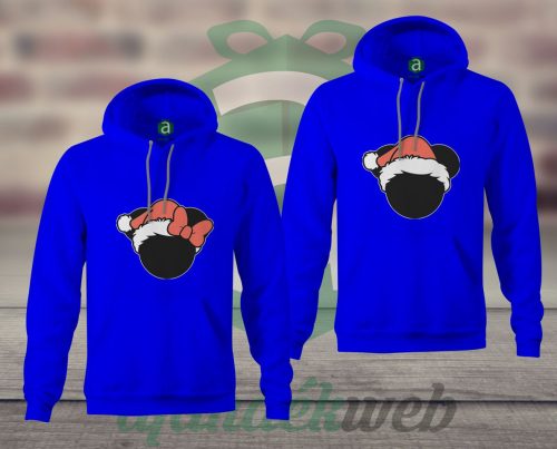 Minnie Mickey karácsonyi páros kapucnis pulóver 