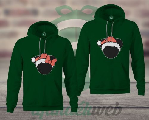 Minnie Mickey karácsonyi páros kapucnis pulóver 