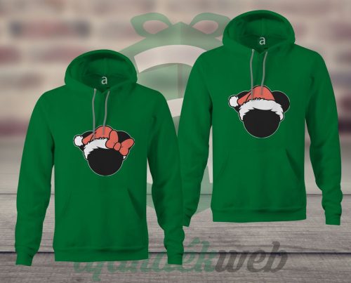 Minnie Mickey karácsonyi páros kapucnis pulóver 
