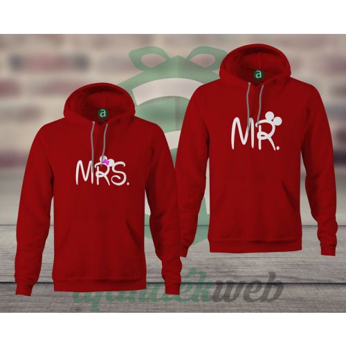 Mr Mrs páros kapucnis pulóver