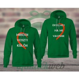 Minden értelmét veszti páros kapucnis pulóver