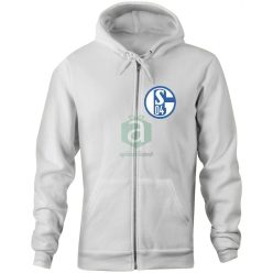 Schalke zippzáras kapucnis pulóver