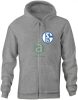 Schalke zippzáras kapucnis pulóver