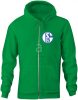 Schalke zippzáras kapucnis pulóver
