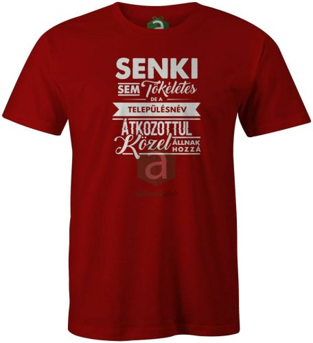 Senki sem tökéletes.. Hajdú-Bihar megyei településnév póló