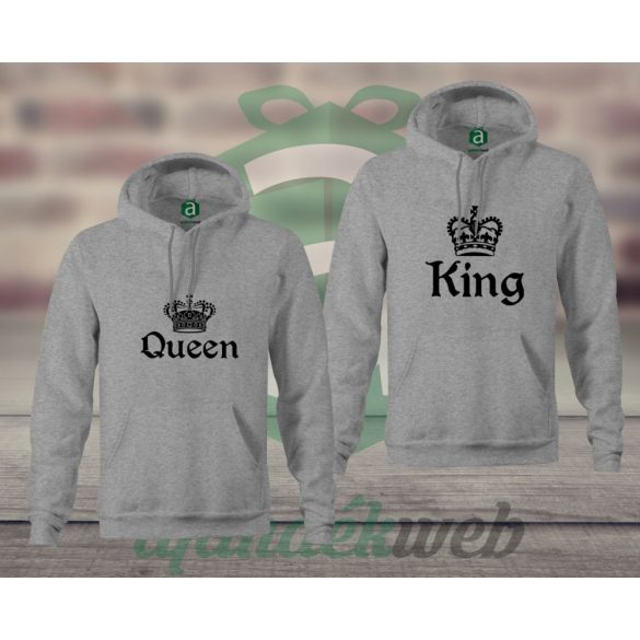 King Queen páros kapucnis pulóver