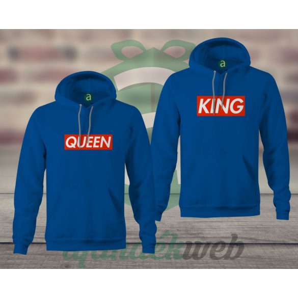 Supreme King Queen páros kapucnis pulóver