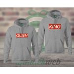 Supreme King Queen páros kapucnis pulóver