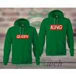Supreme King Queen páros kapucnis pulóver