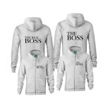 Boss Real Boss páros zippzáras kapucnis pulóver