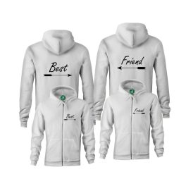 Best Friends páros zippzáras kapucnis pulóver