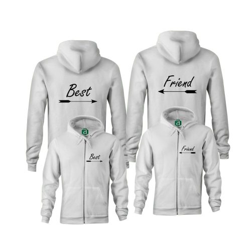 Best Friends páros zippzáras kapucnis pulóver
