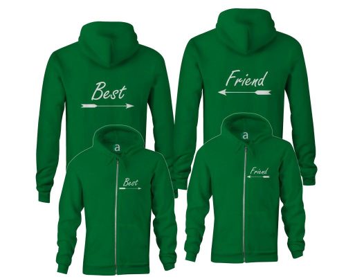 Best Freinds páros zippzáras kapucnis pulóver