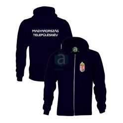  Magyarország Komárom-Esztergom megyei településneves zippzáras kapucnis pulóver