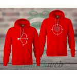 Ámor nyila páros kapucnis pulóver